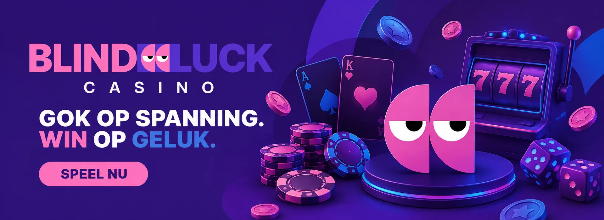 Blindluck Casino: storten vanaf € 10, uitbetaling binnen 72 uur